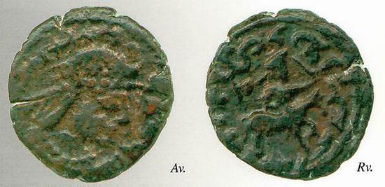 中亚Bravik铜币（公元7世纪）