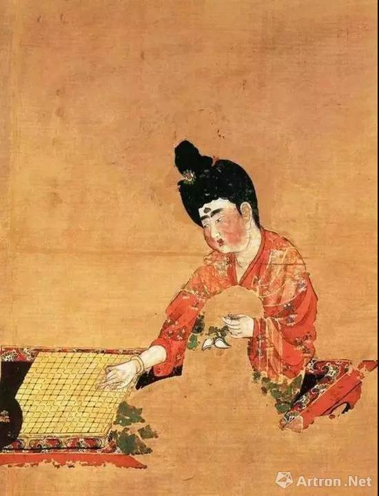 唐《弈棋仕女图》局部