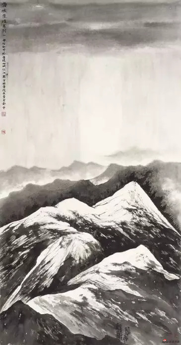 《雪域圣境系列》 143cm×76cm 刘 云 江苏省中国画学会副会长