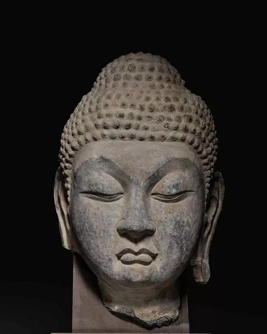 唐 石灰石雕佛首像（200-300万）
