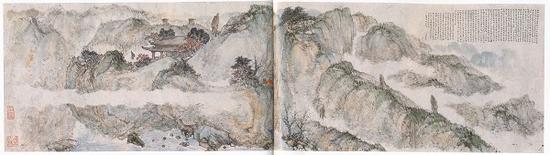 傅抱石 《〈画云台山记〉图》 1941年作  南京博物院藏