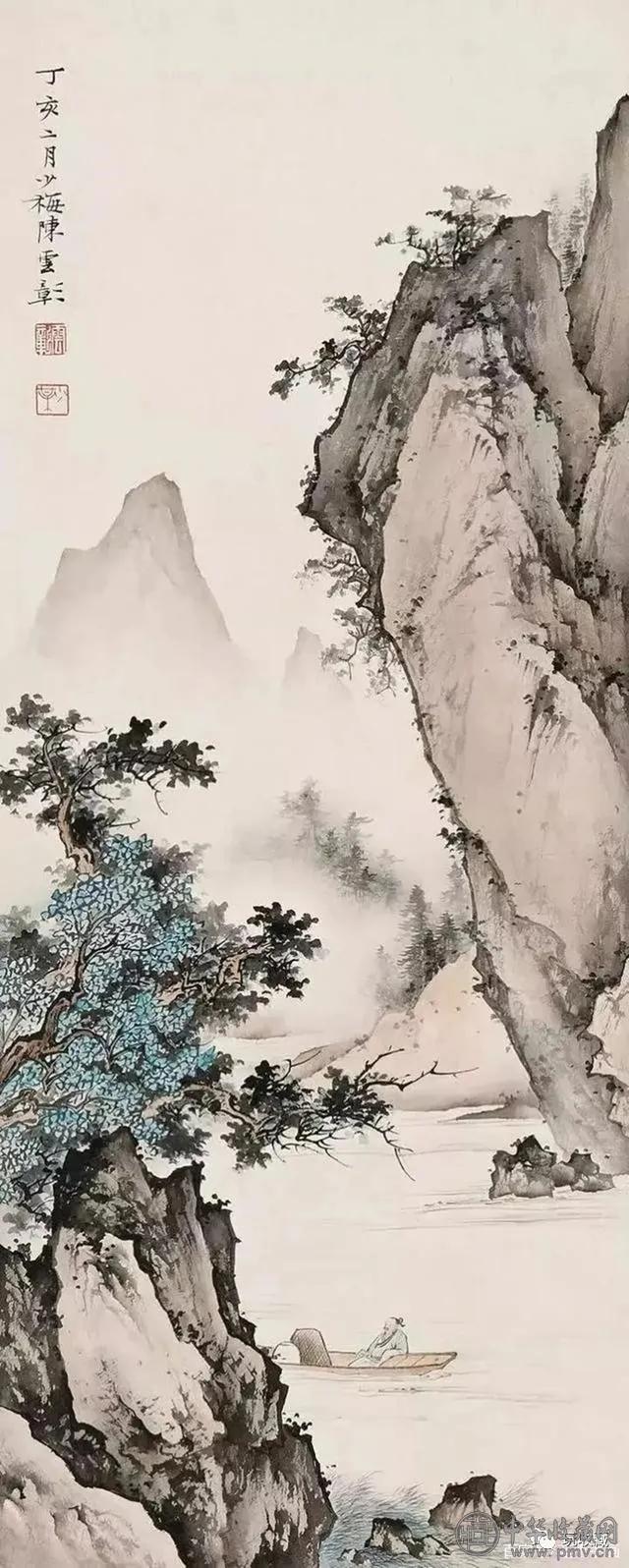 陈少梅一代宗师,清雅古朴的山水画蕴含道法自然天人合一