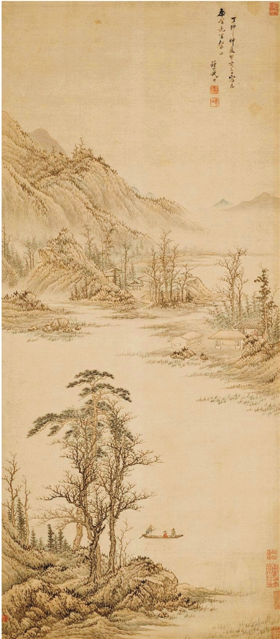 武丹（清） 日暮江亭图 南京博物院藏