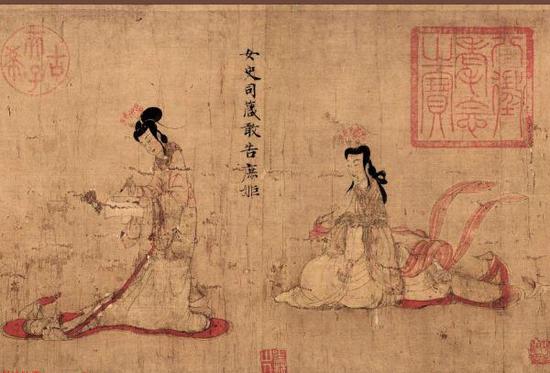 收藏于大英博物馆的《女史箴图》（局部）
