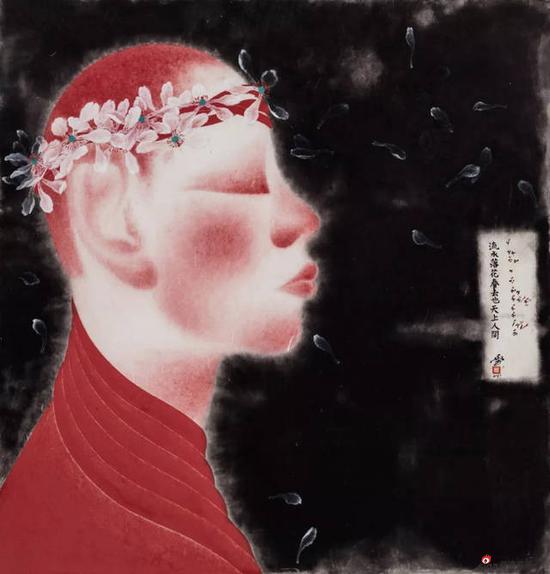 《无名之禁?孤心》69x66cm 纸本水墨 2018