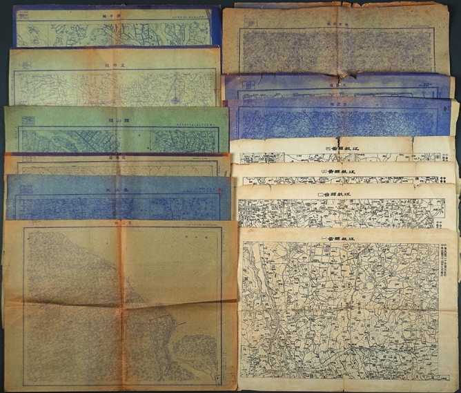 民国“1918年宝山县”“宜兴扬中吴江县”“江都县”等地图一组8件