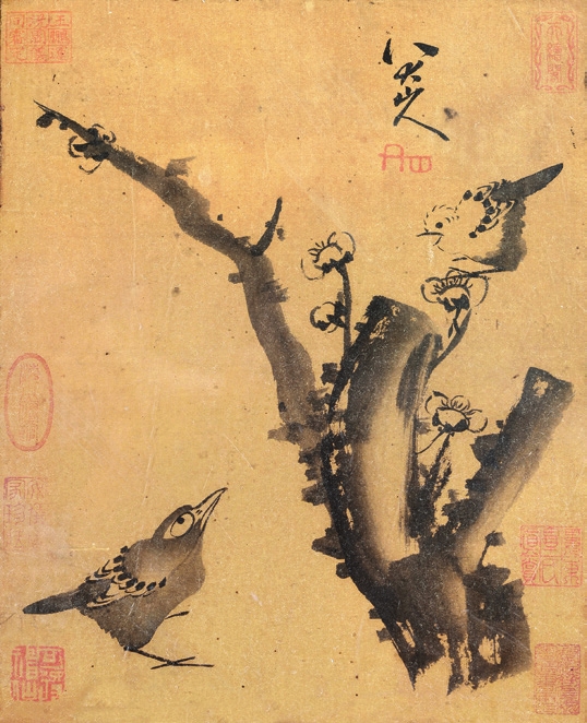 八大山人 花鸟 纸框