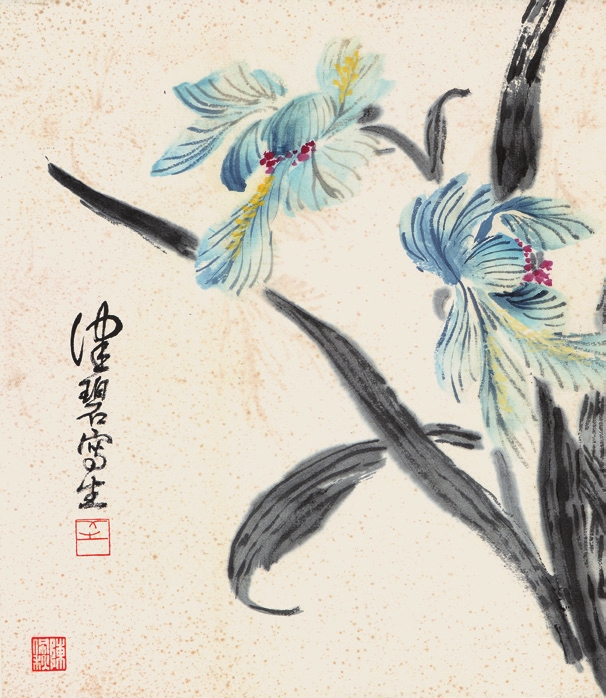 陈佩秋 花卉 纸轴