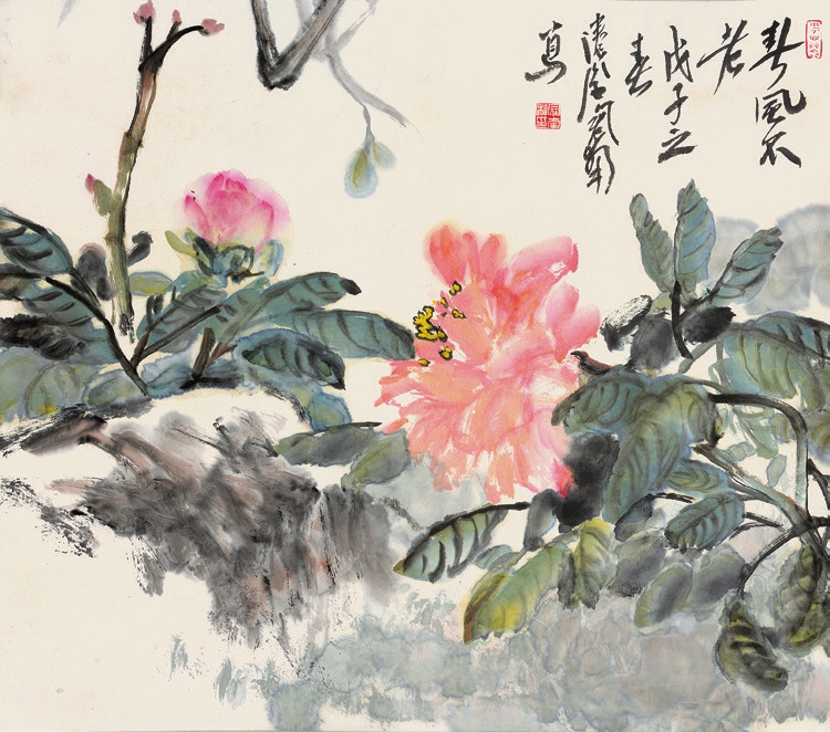 吴冠南 花卉 纸轴