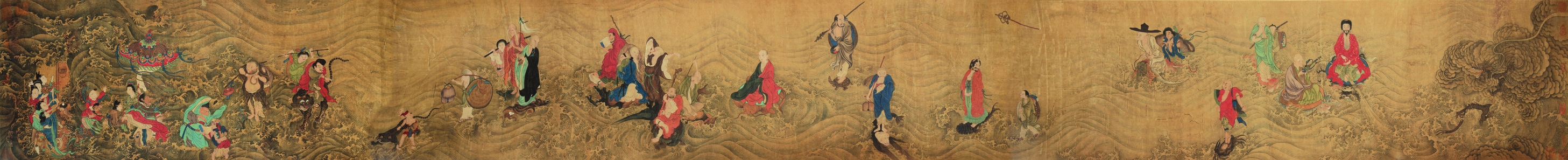 佚名 神仙图 绢本手卷