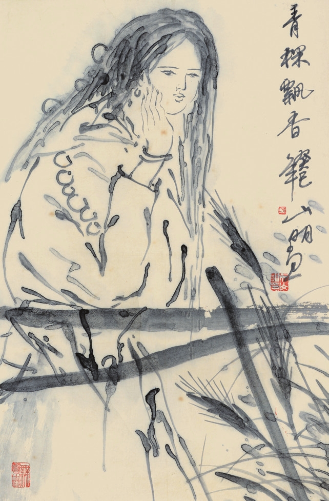 吴山明 青稞 立轴