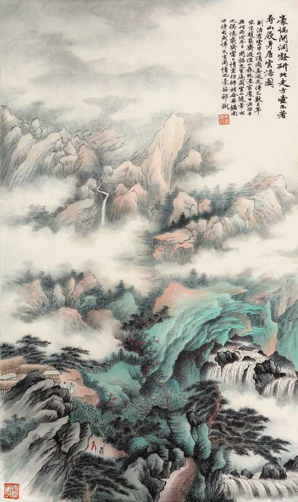 朱梅邨 山水 立轴