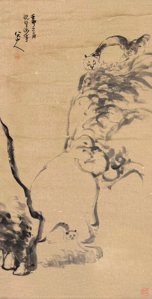 八大山人 花鸟 纸轴