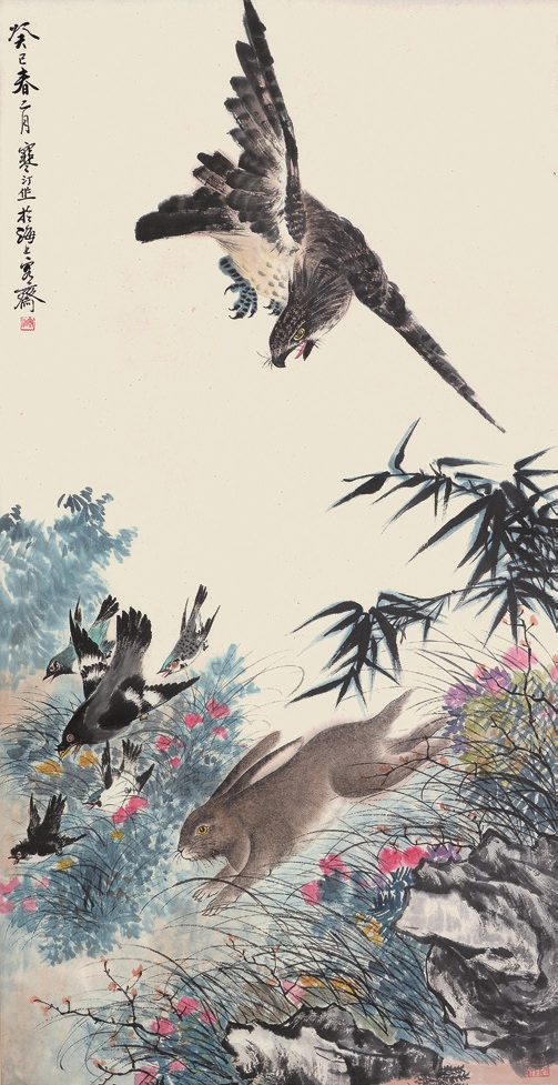 江寒汀 花鸟 纸轴