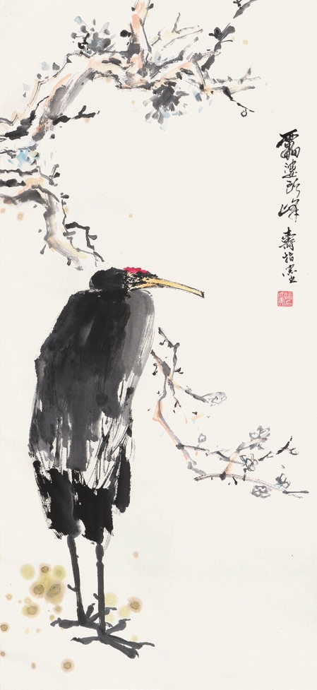 潘天寿 立鹤 立轴