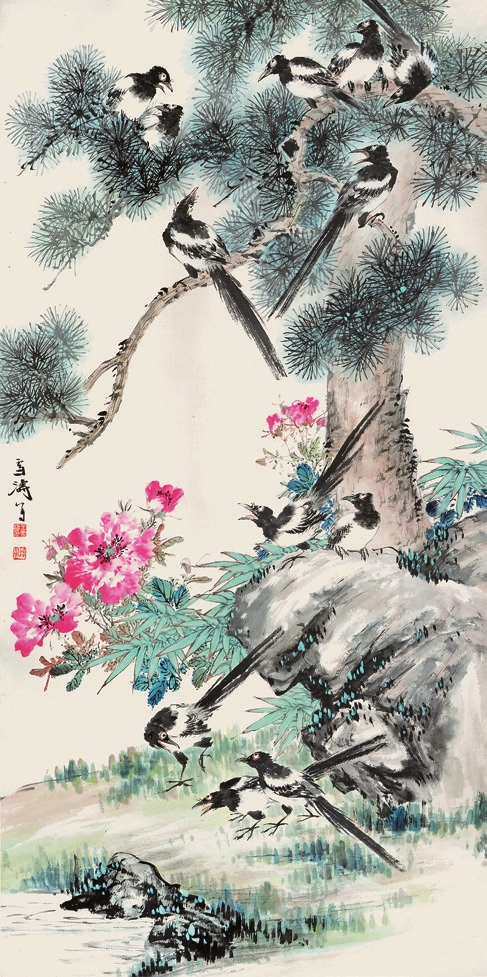 王雪涛 花鸟 纸轴