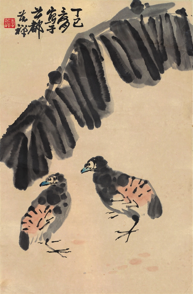 李苦禅 花鸟 纸轴