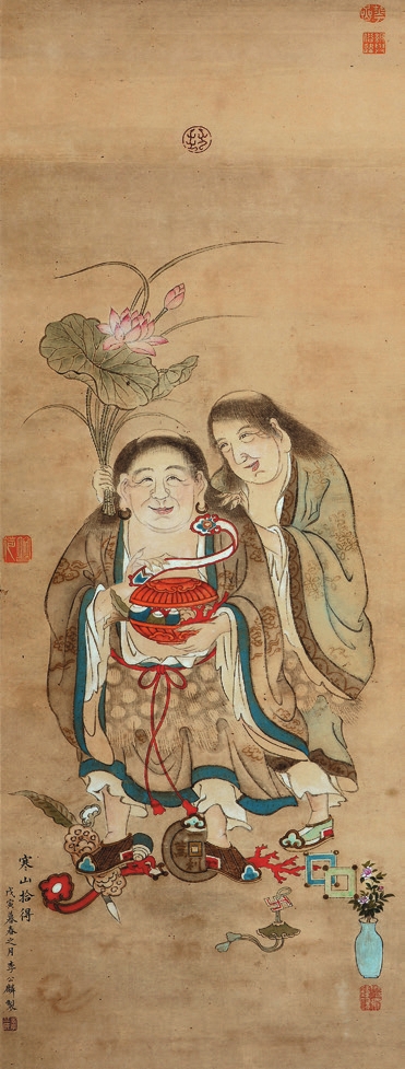 李公麟 人物 纸轴