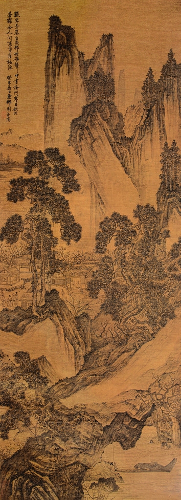 周臣 山水 绢轴