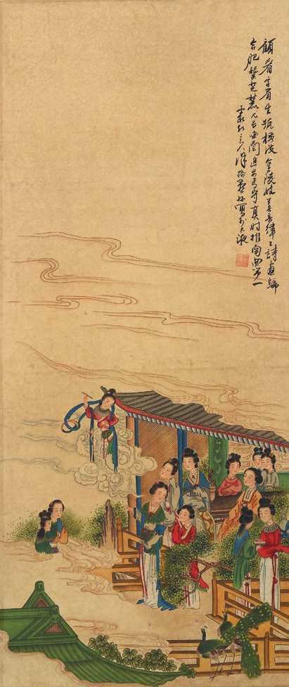 徐操 瑶池盛宴 纸轴