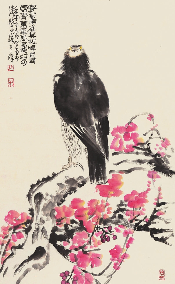 孙其峰 苍鹰图 纸本立轴