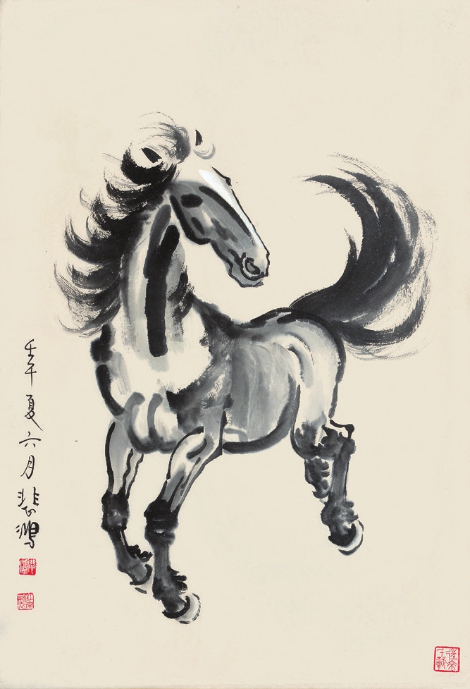 徐悲鸿 马 纸轴