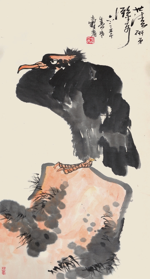 潘天寿 鹰 纸轴