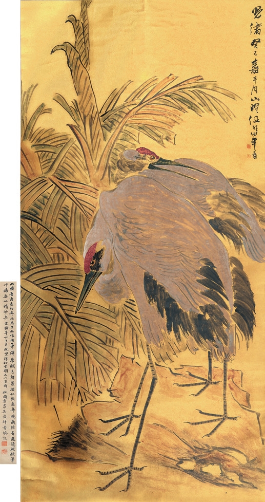 任伯年 鹤 纸轴