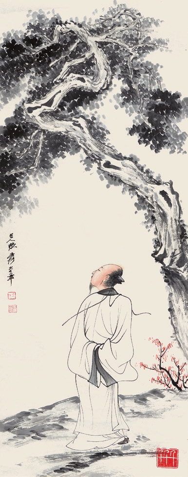 张大千 高士 立轴