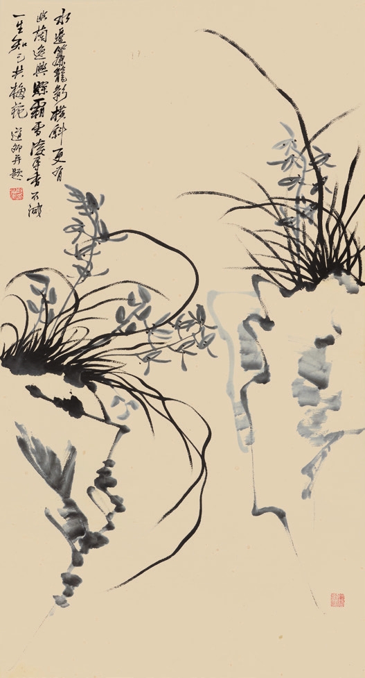 斯道卿 花卉 立轴