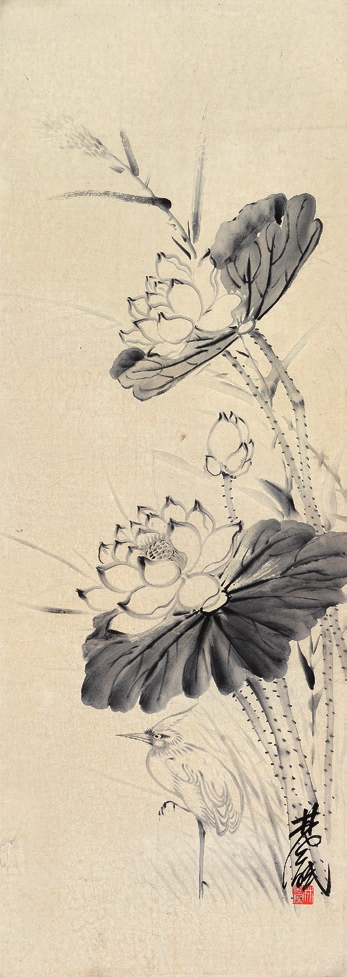 林风眠 人物 纸轴