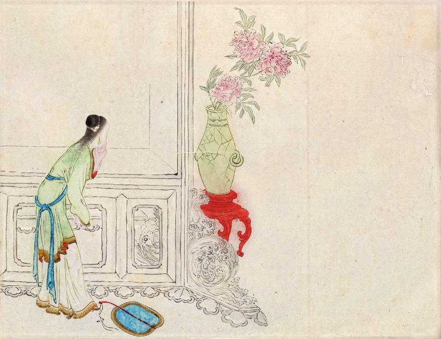 佚名 仕女 纸片