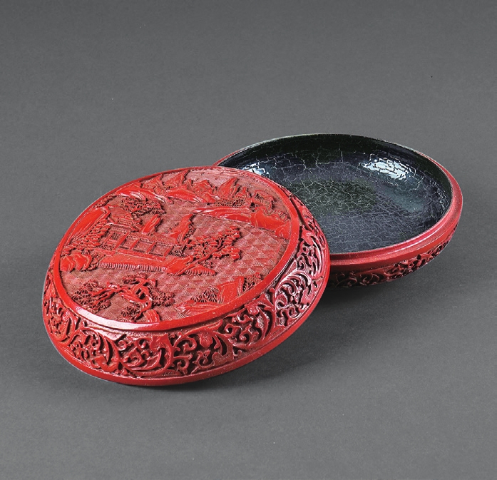 早期剔红漆盒一件