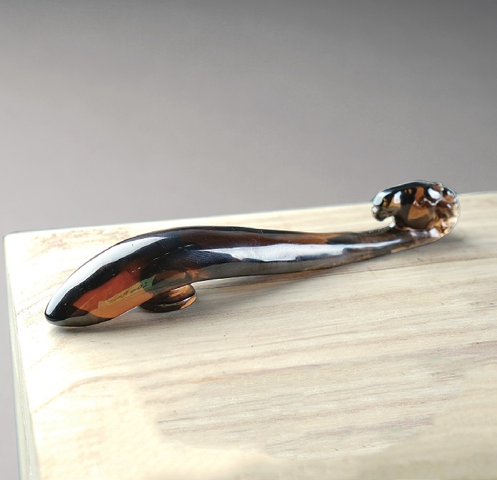 茶晶羊首发簪一件