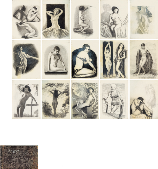 1980年代人体素描画册一册（21帧）