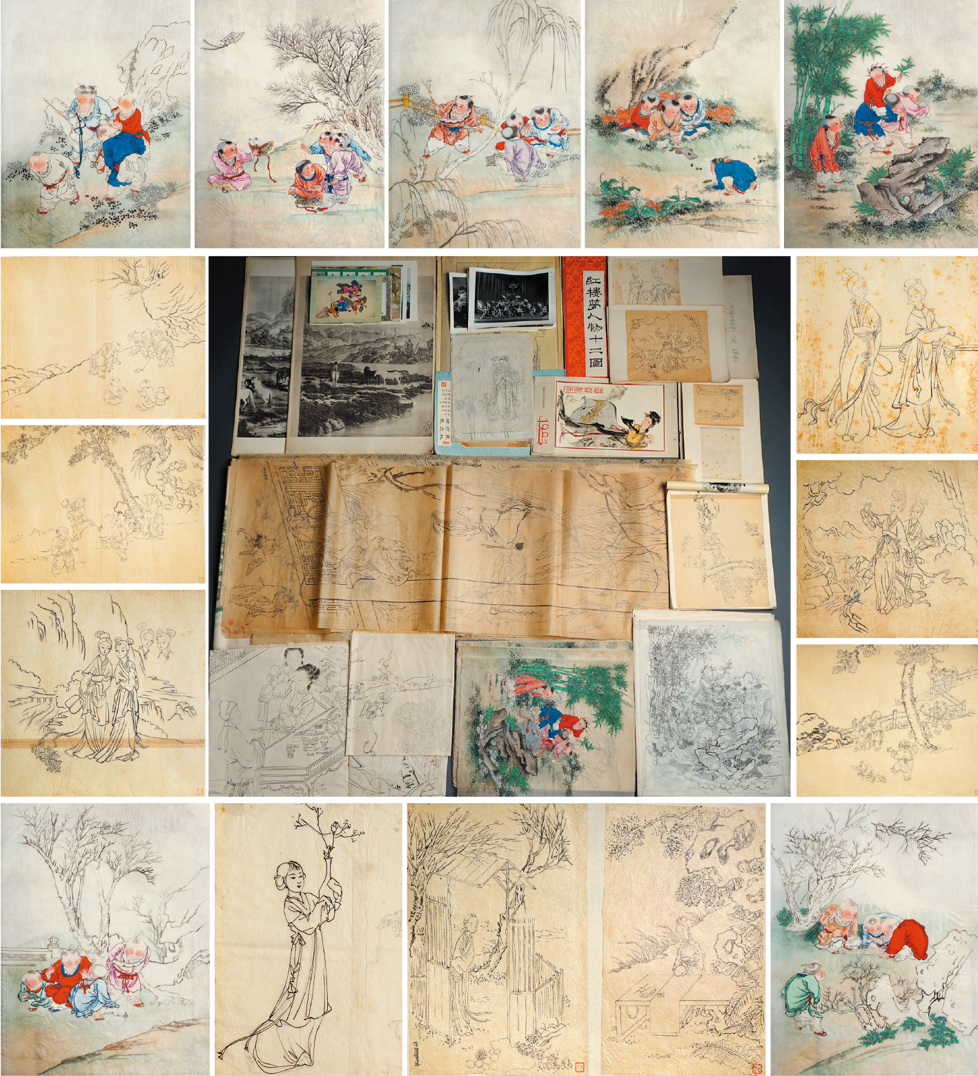 吴光宇画稿一大批（传承有序、来源可靠）