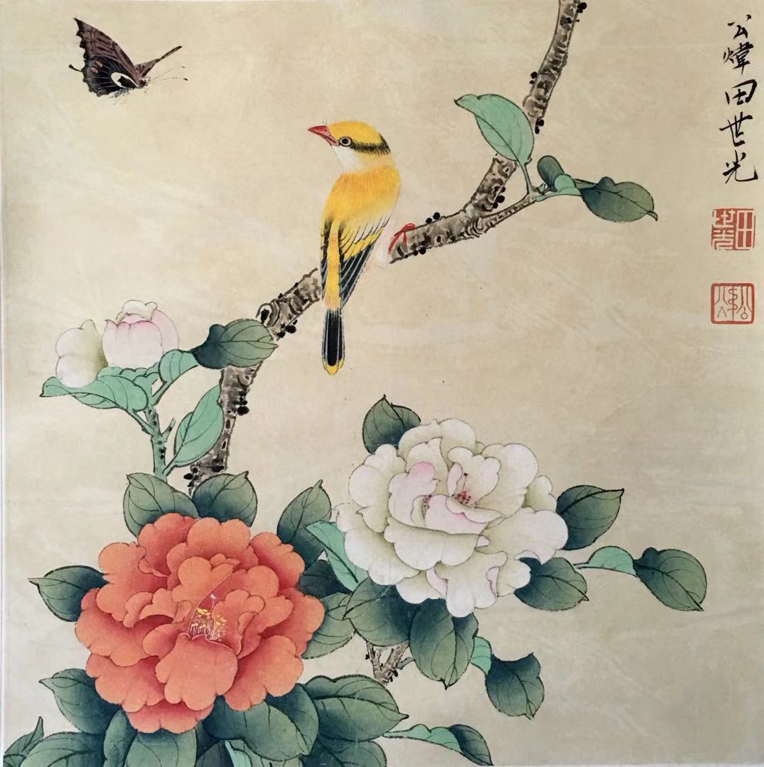 《花鸟》立轴-＂大匠艺魂＂2019迎新艺术品拍卖