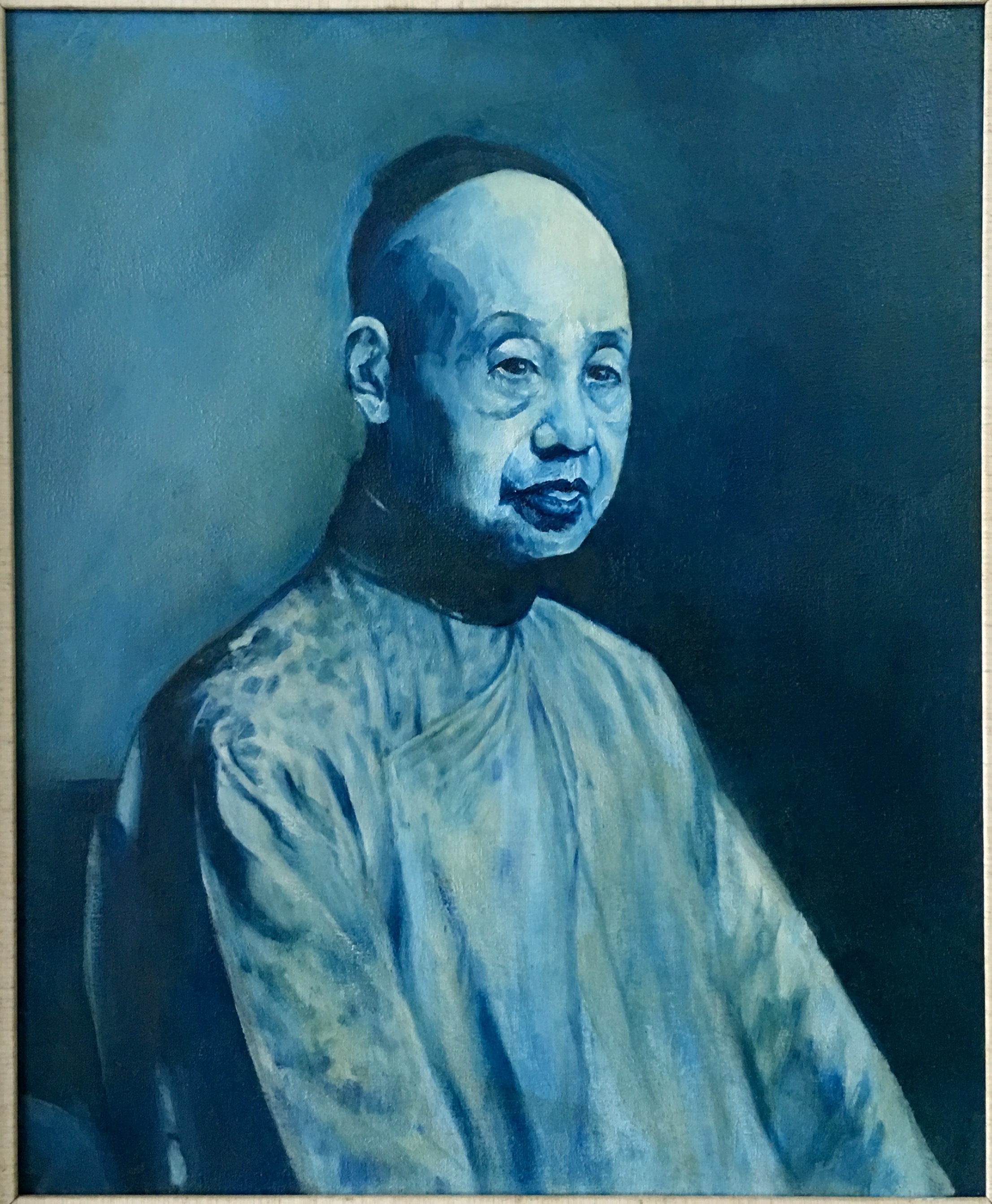 油画《吴昌硕》镜框-＂大匠艺魂＂2019迎新艺术品拍卖