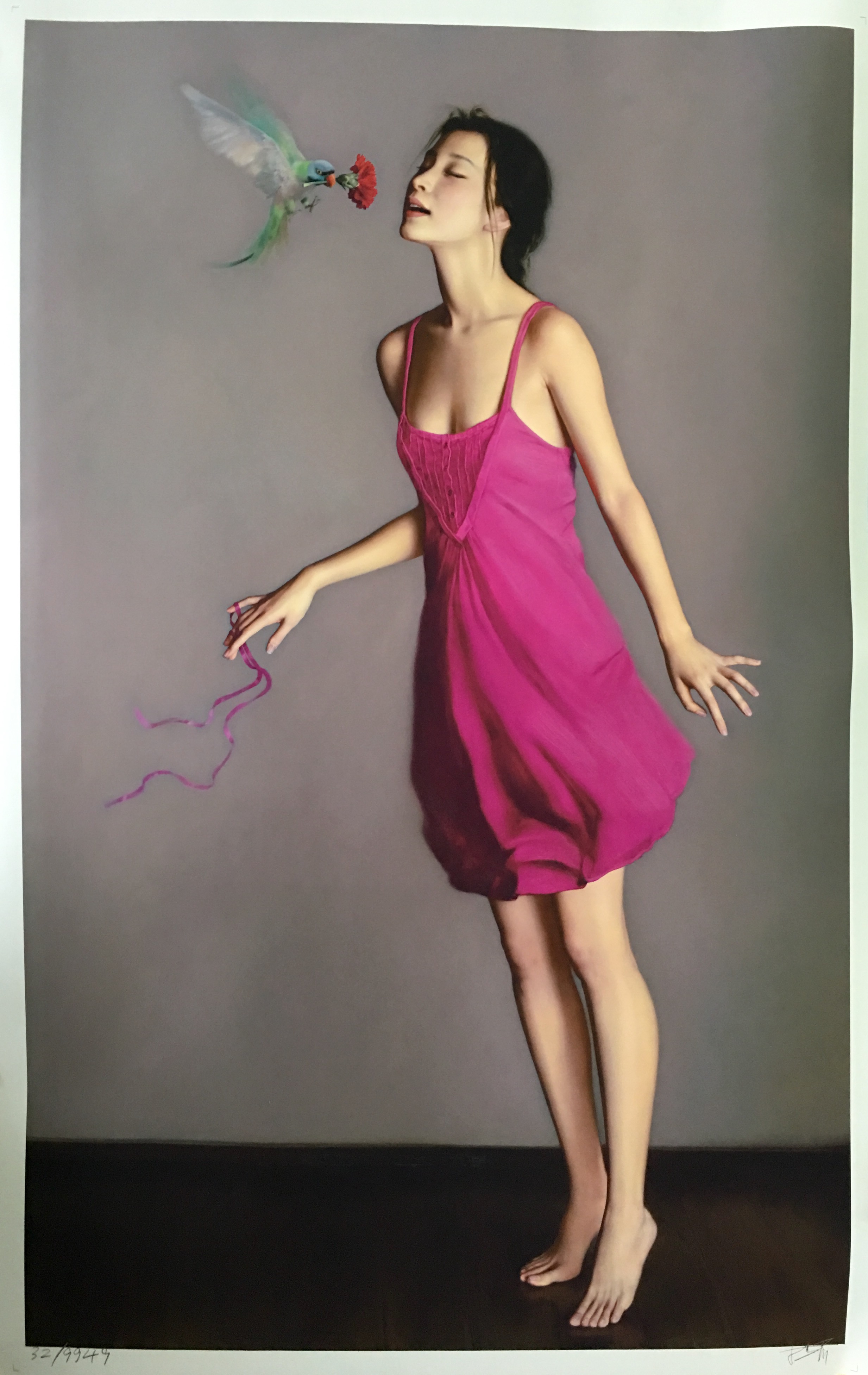 纸本限量版画《少女》32/9949-＂大匠艺魂＂2019迎新艺术品拍卖