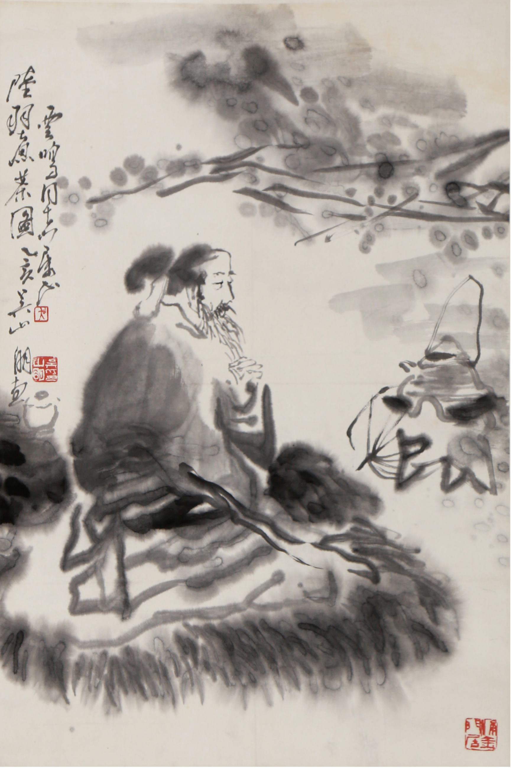 [136]吴山明 陆羽煮茶图