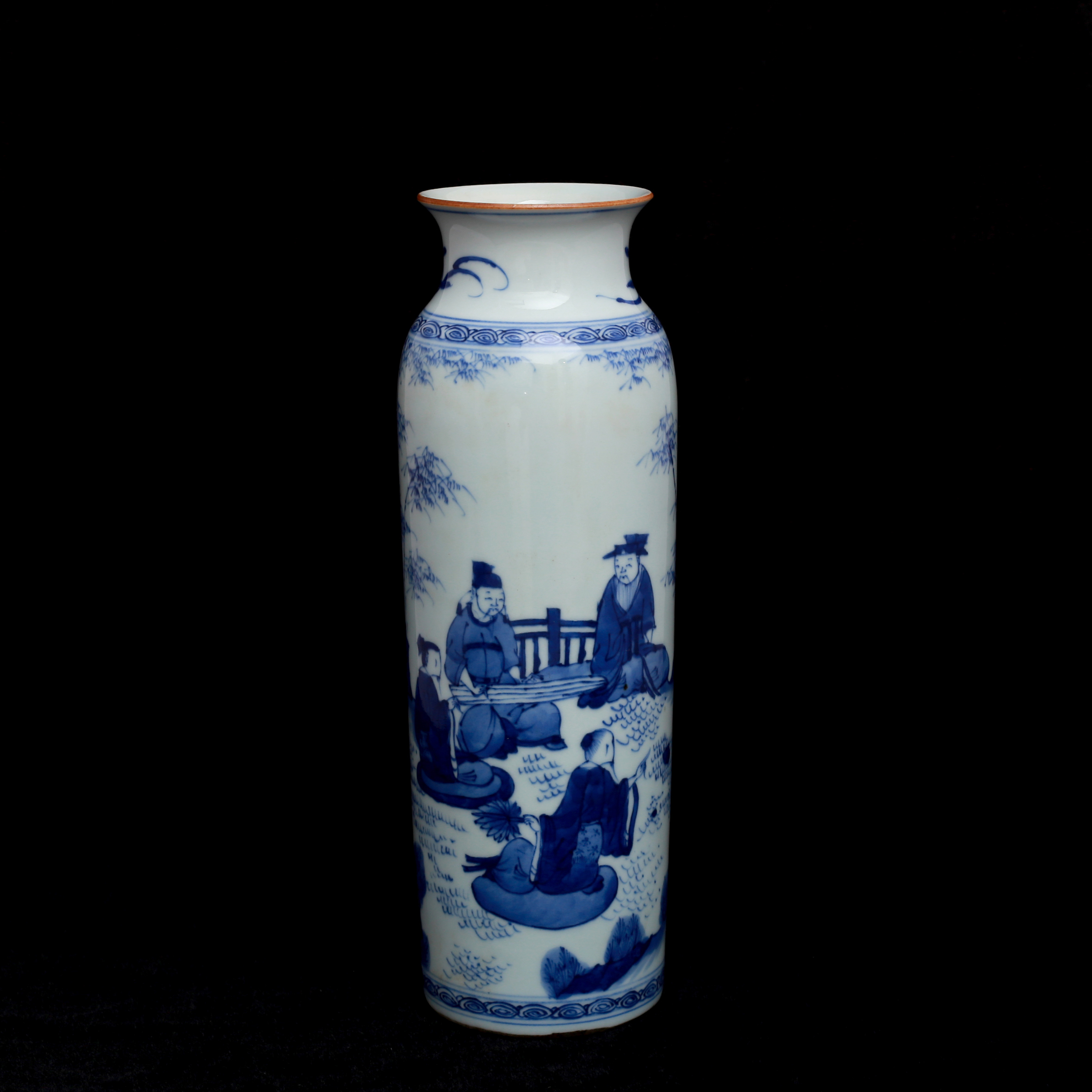 [577]清代青花筒瓶