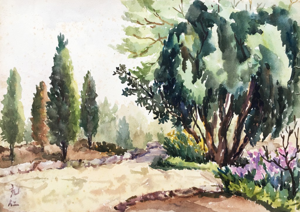 张充仁   风景水彩 