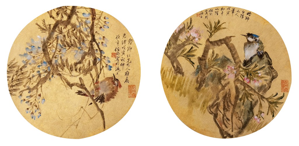 任伯年 花鸟团扇