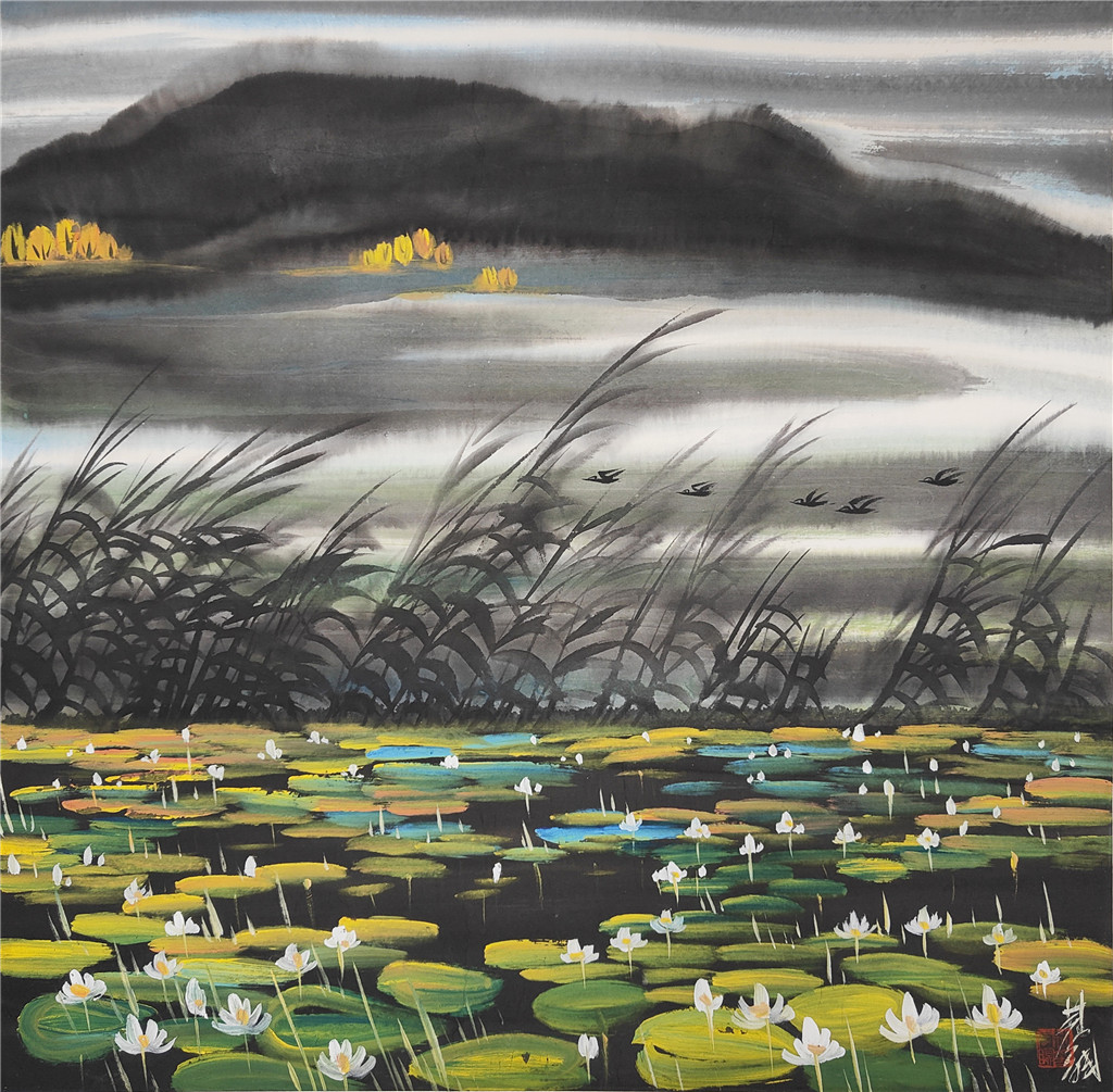 林风眠     莲池（附岀版图录