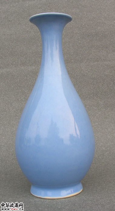 天青蓝釉玉壶春瓶