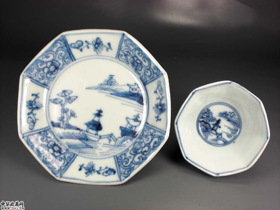 乾隆青花茶具一套