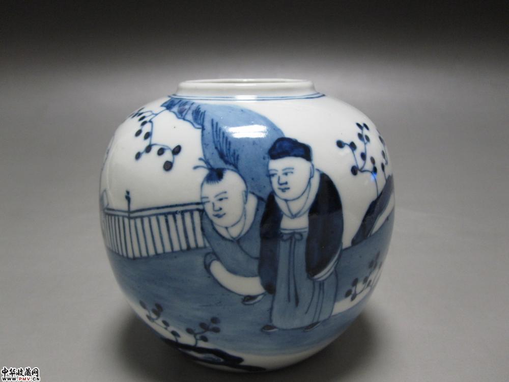 光绪青花人物纹罐 光绪青花人物纹罐