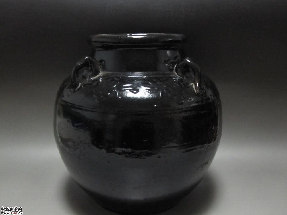 a清末民国黑油印花四系罐 a清末民国黑油印花四系罐