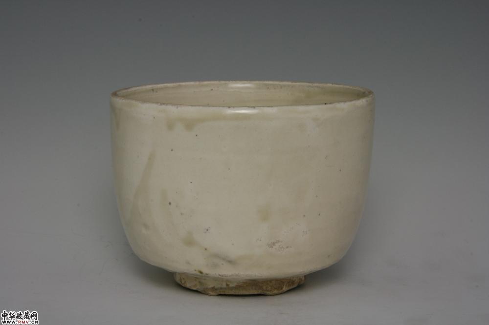 金介休窑白釉直筒钵