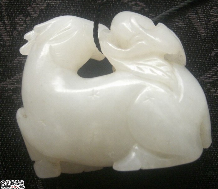 山流水白玉福禄寿挂件